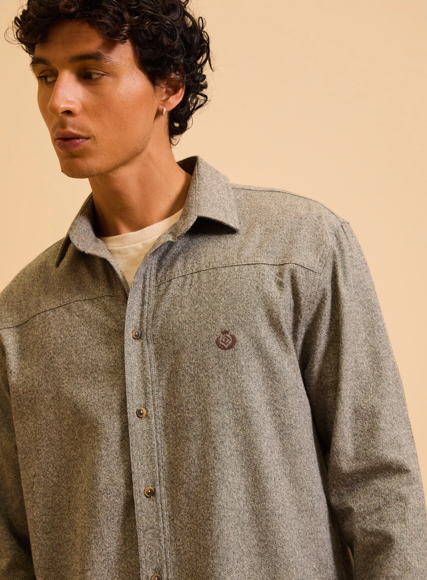 Camisa Masculina Over Shirt Bege