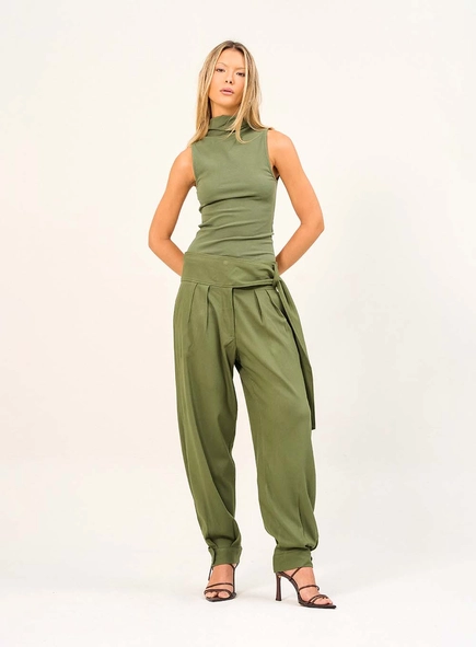 Calça Feminina Com Amarração