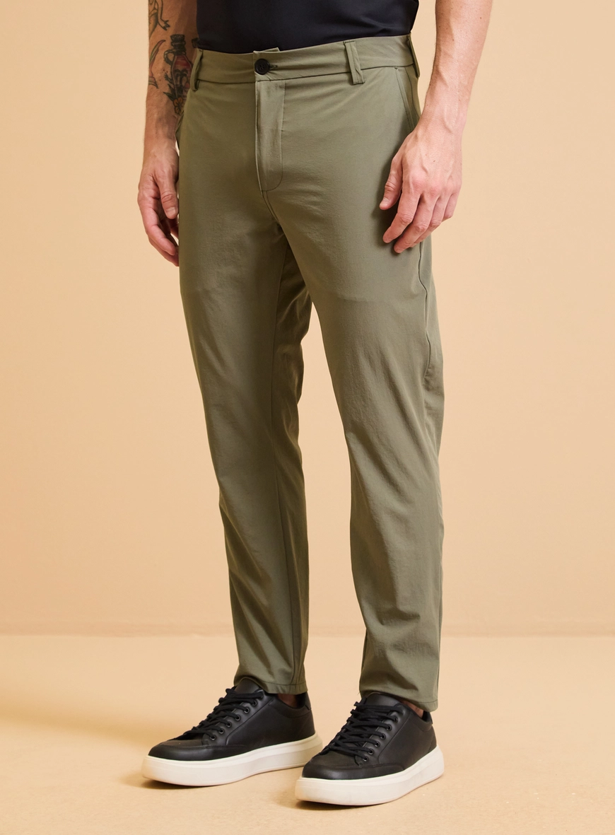 Calça Masculina Nylon Flex Alfaiataria - Johann Bege
