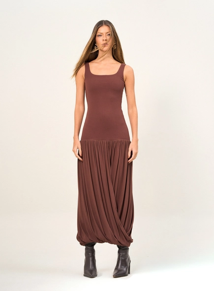 Vestido Com Recorte Franzido