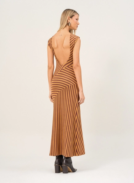 Vestido Feminino Listrado