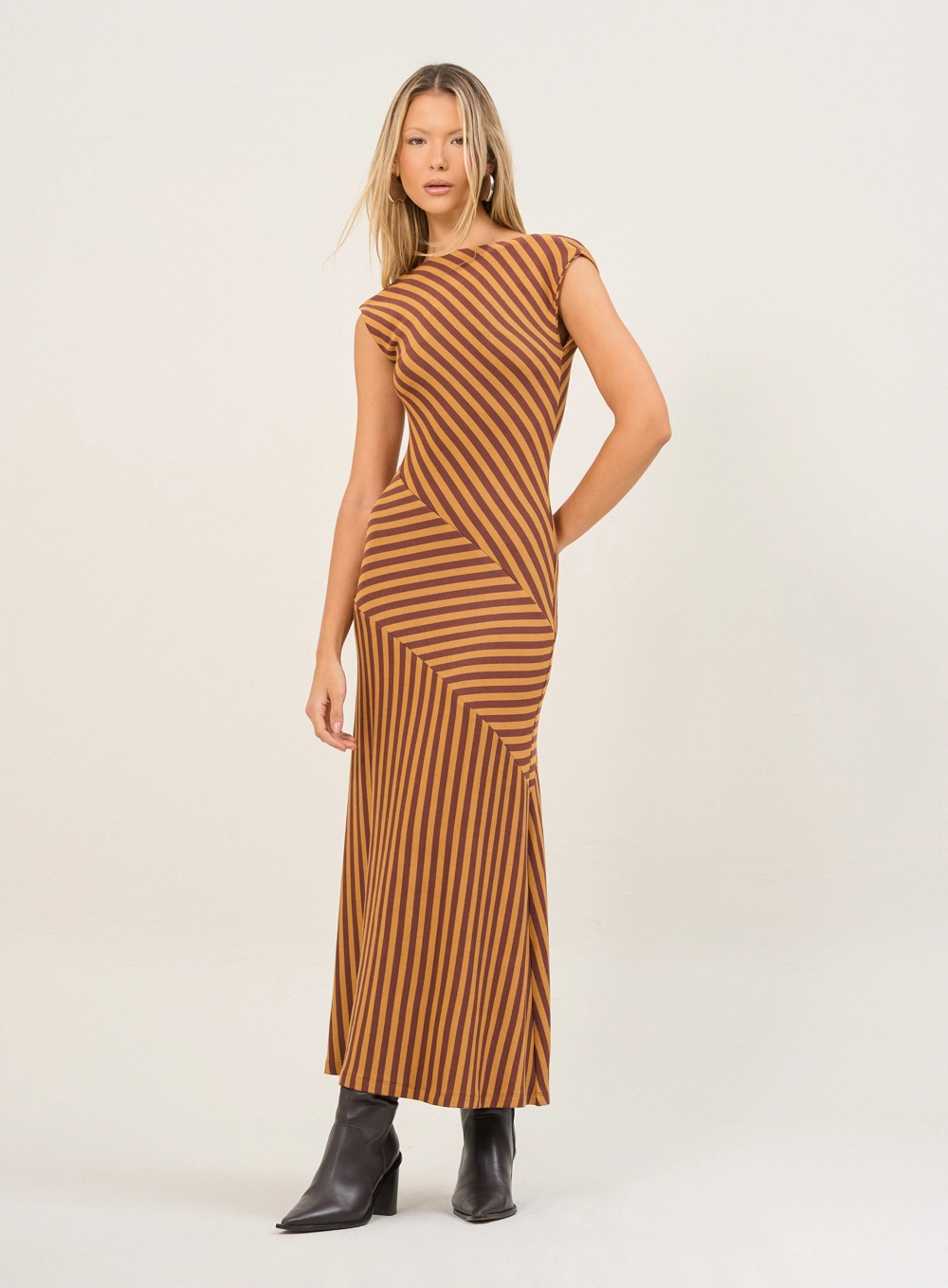 Vestido Feminino Listrado Estampados 1