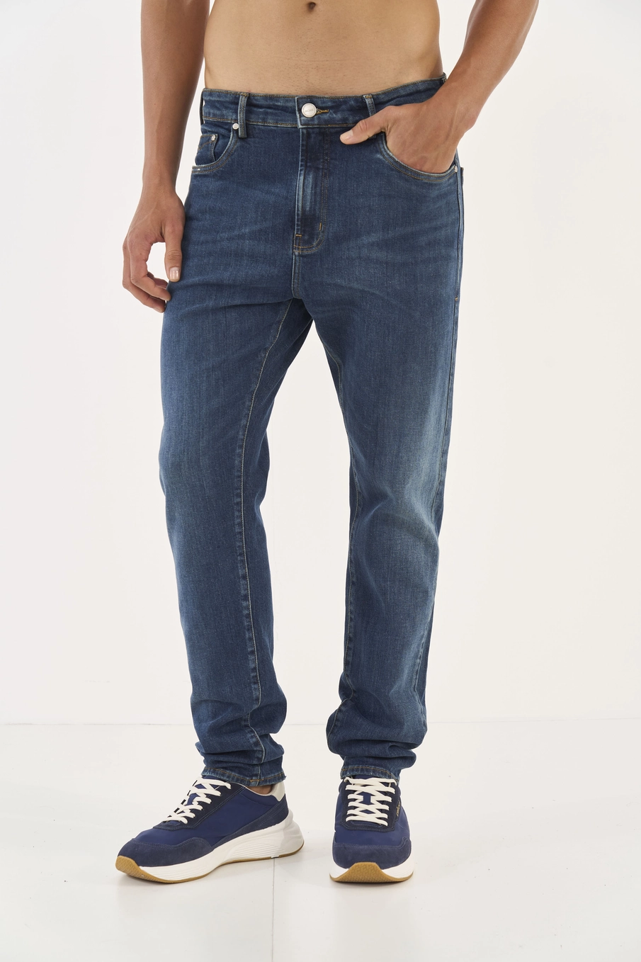 Calça Jeans Italo Slim Lavagem Média Índigo