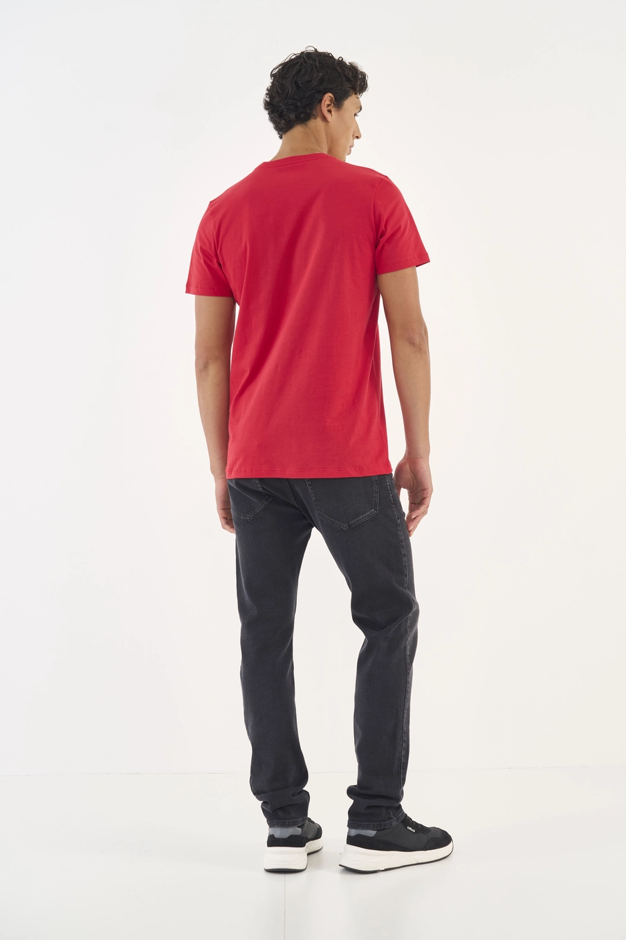 Calça Jeans Slim Italo Lavagem Escura Indigo Preto