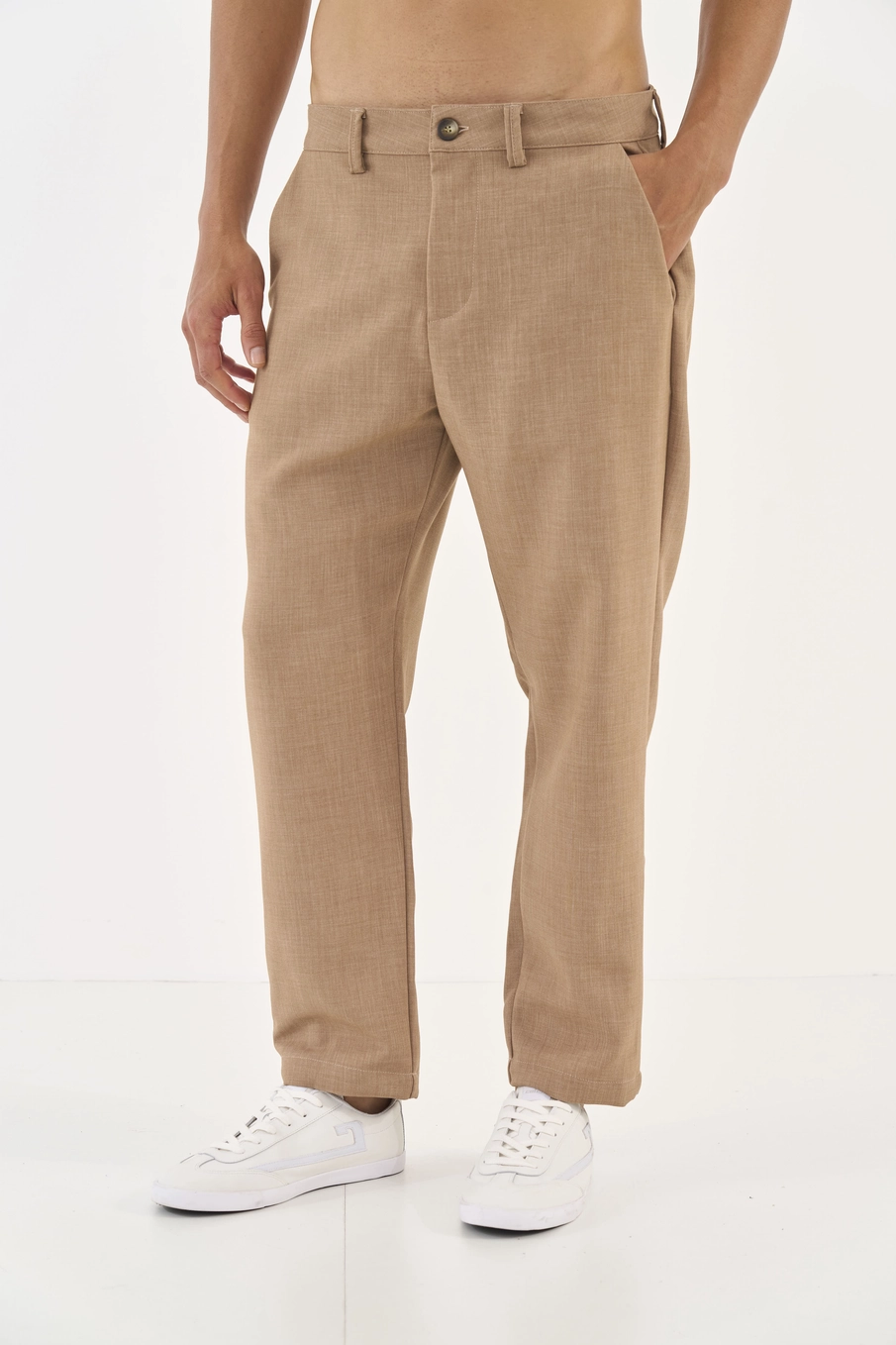 Calça Alfaiataria Reta Milan Bege