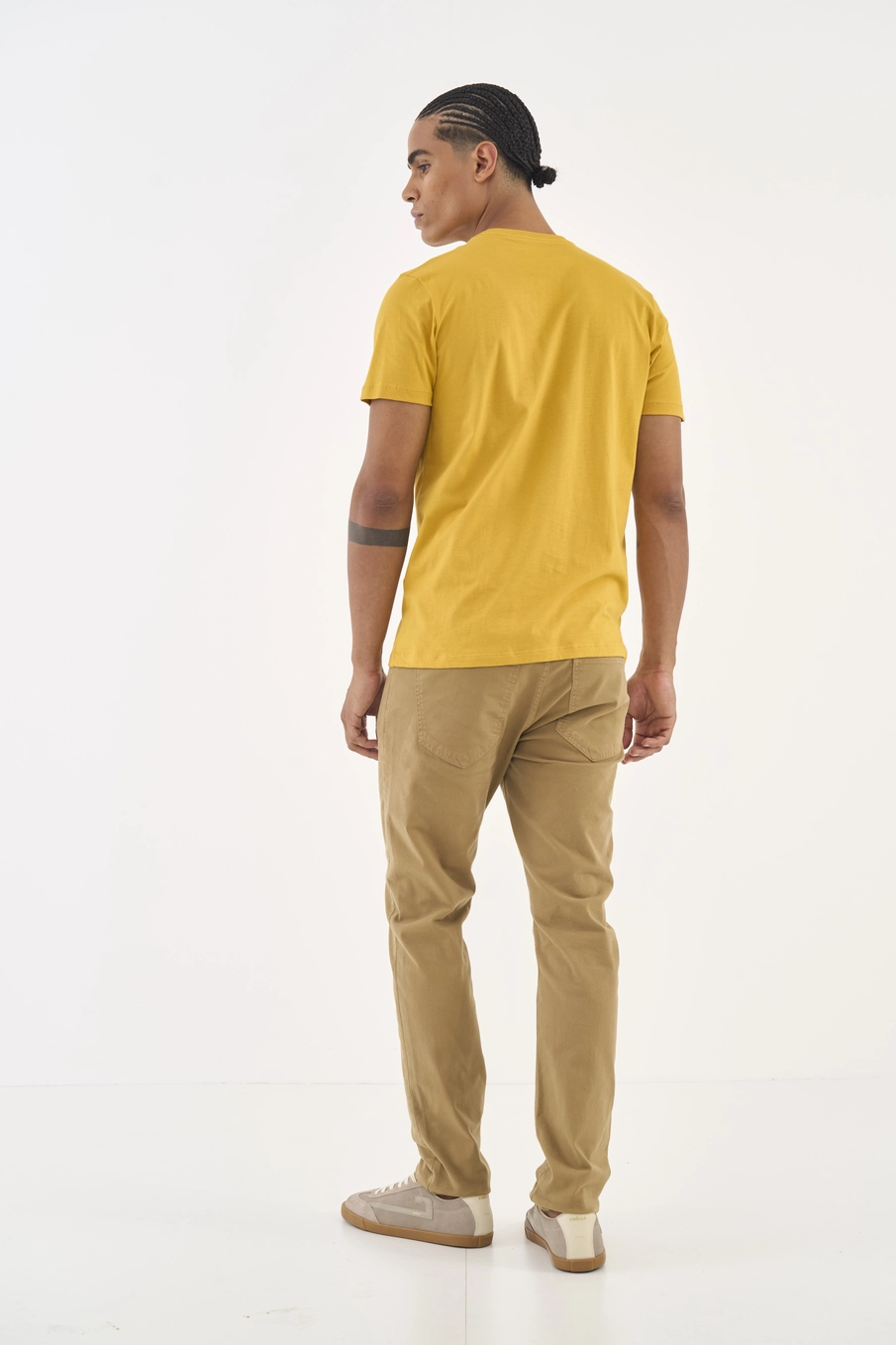 Calça Em Sarja Felipe Skinny Bege