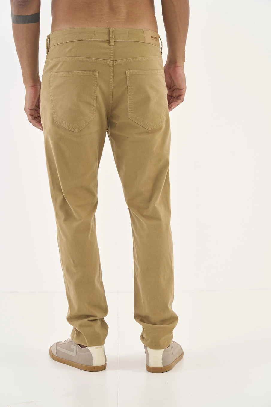 Calça Em Sarja Felipe Skinny Bege