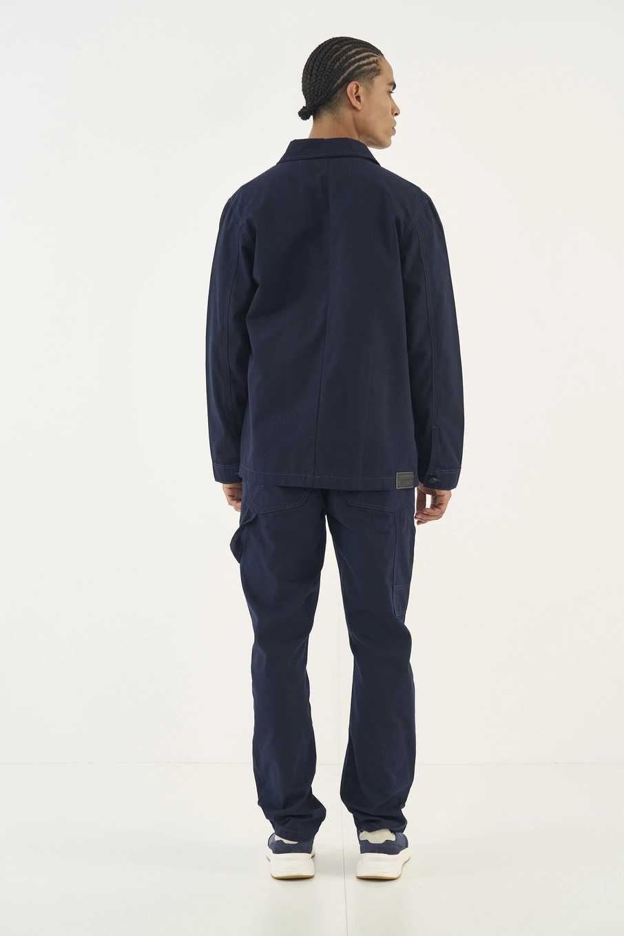 Calça Sarja Utilitária Reta Azul