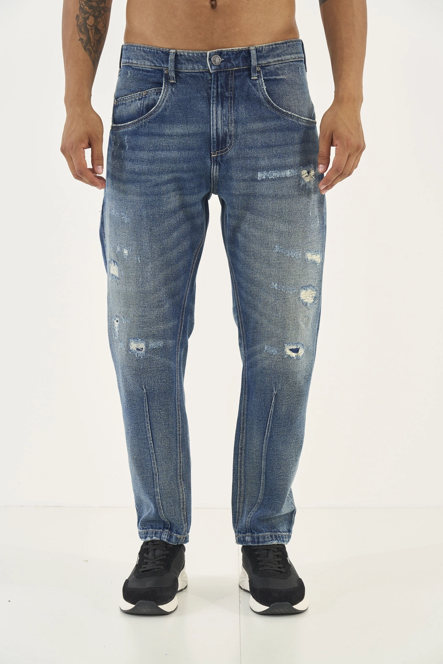 Calça Jeans Tepered Afunilada Índigo