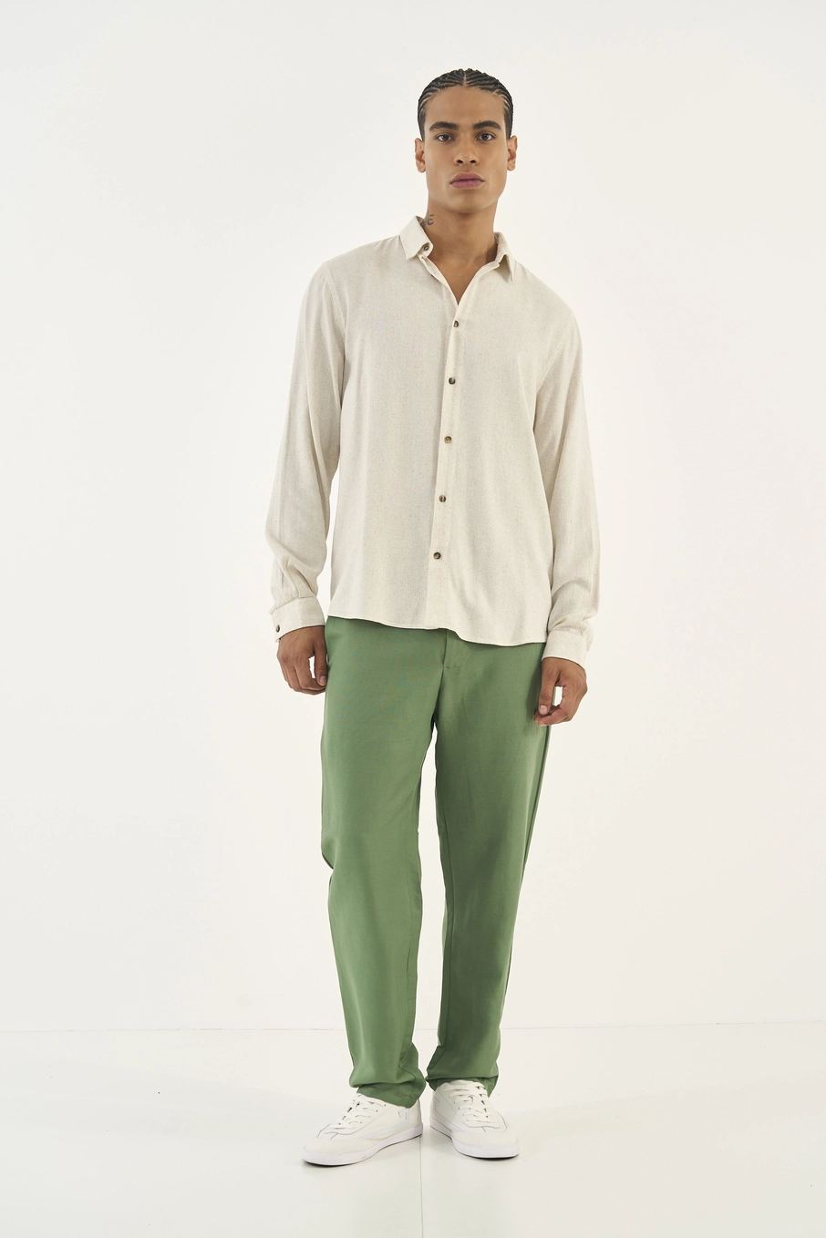 Calça Linho Verde Dragon