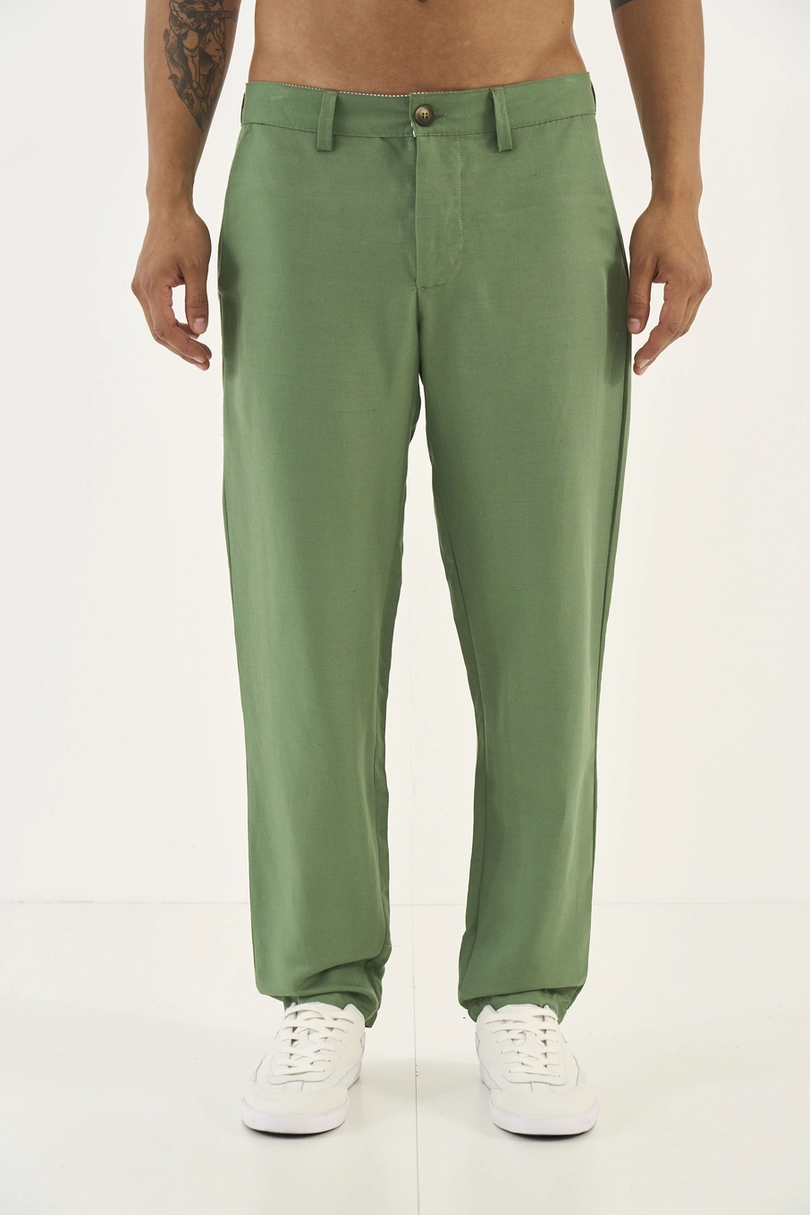 Calça Linho Verde Dragon