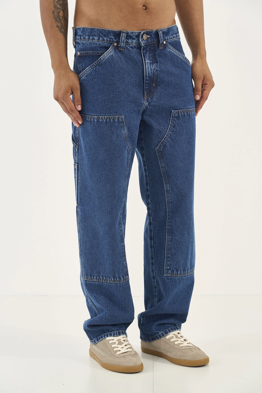 Calça Jeans Tapered Afunilada Índigo