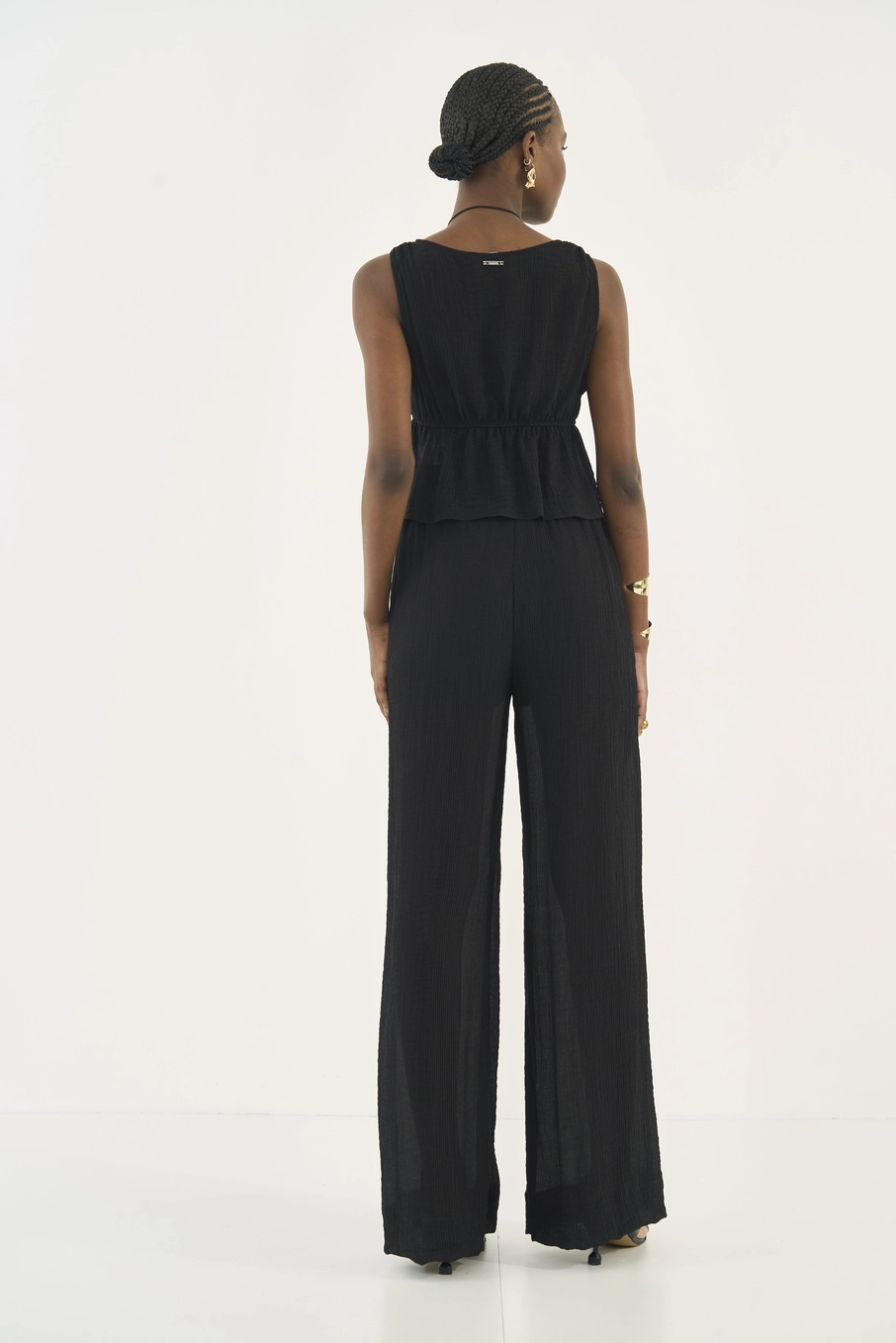 Calça Alfaiataria Pantalona Preto