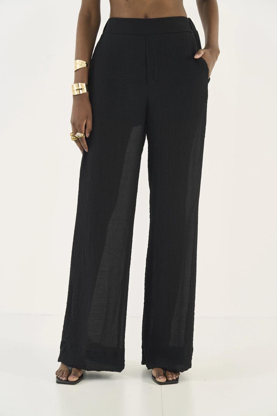 Calça Alfaiataria Pantalona Preto