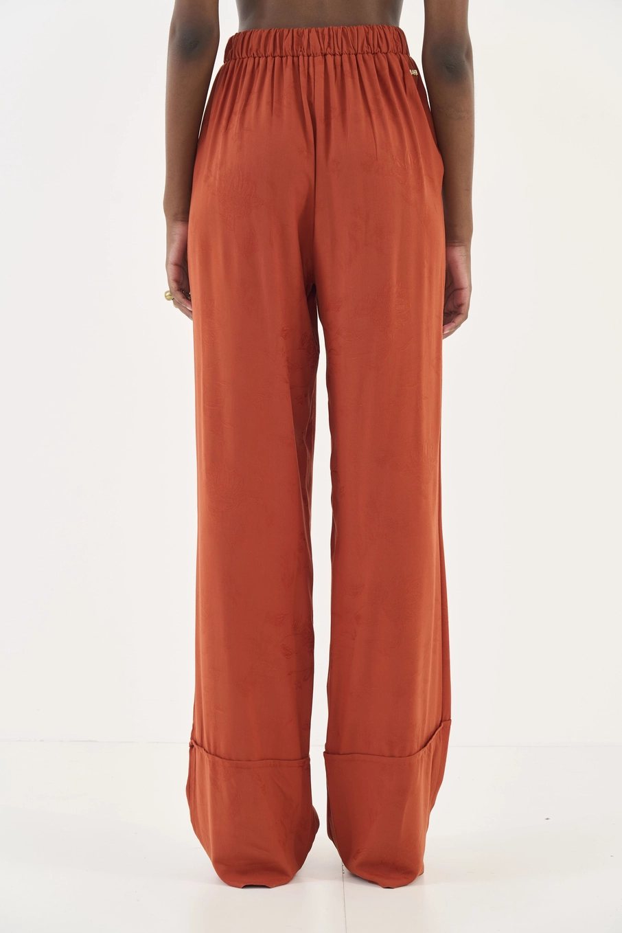 Calça Pantalona Solta Marrom