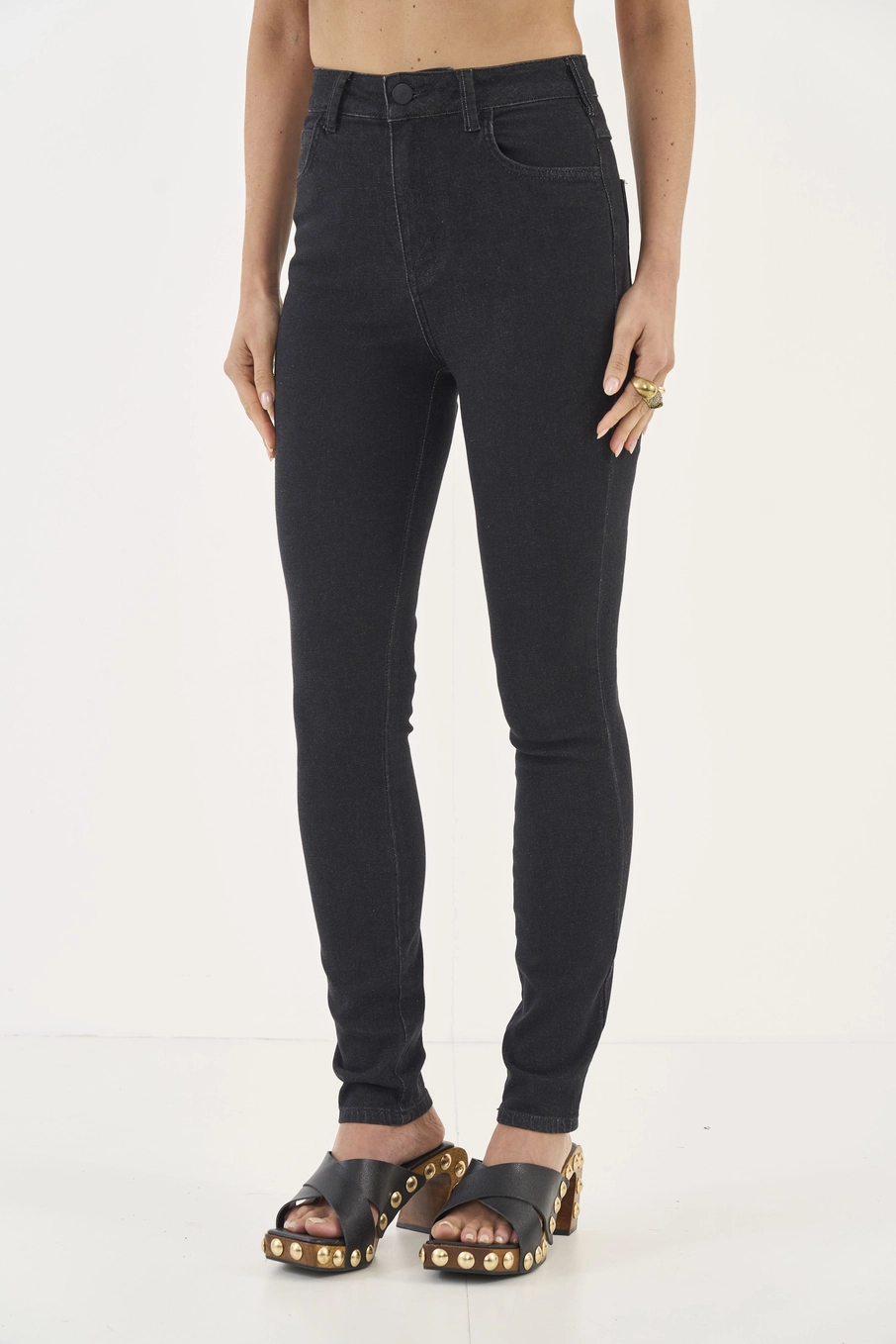 Calça Jeans Karen Skinny Indigo Preto