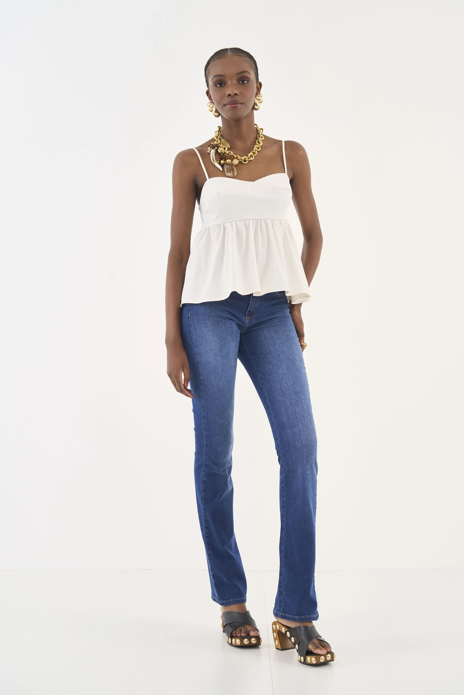 Calça Jeans Bia Reta Índigo