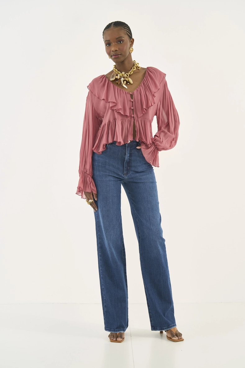 Calça Jeans Flare Juliette