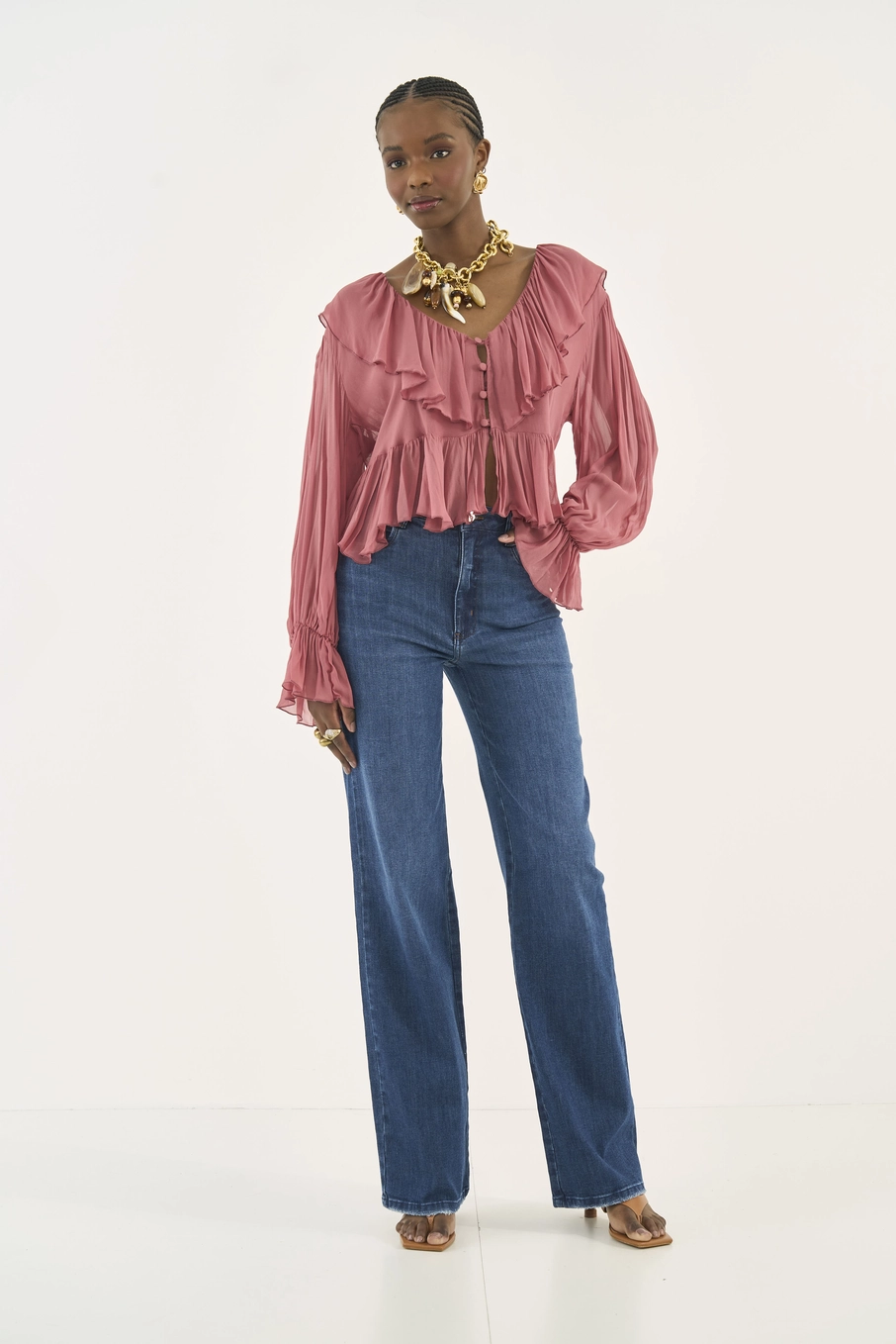 Calça Jeans Flare Juliette Índigo