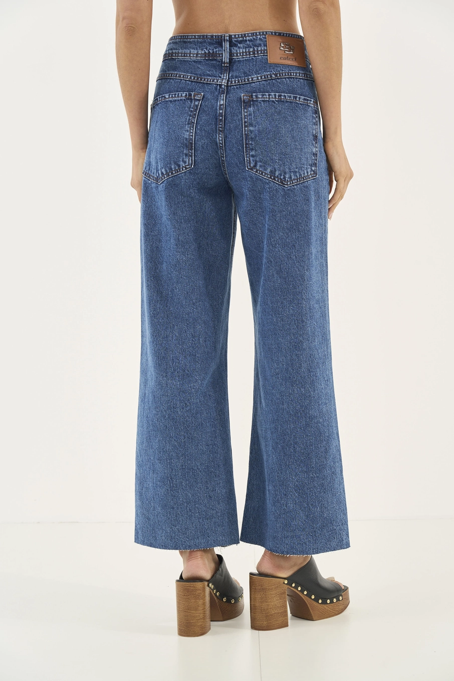 Calça Jeans Wide Leg Juliette Barra A Fio Índigo
