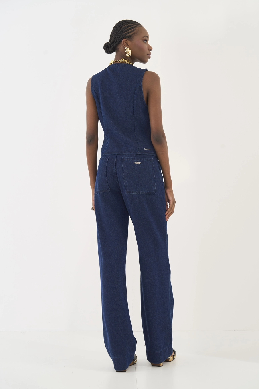 Calça Jeans Juliette Wide Leg Índigo