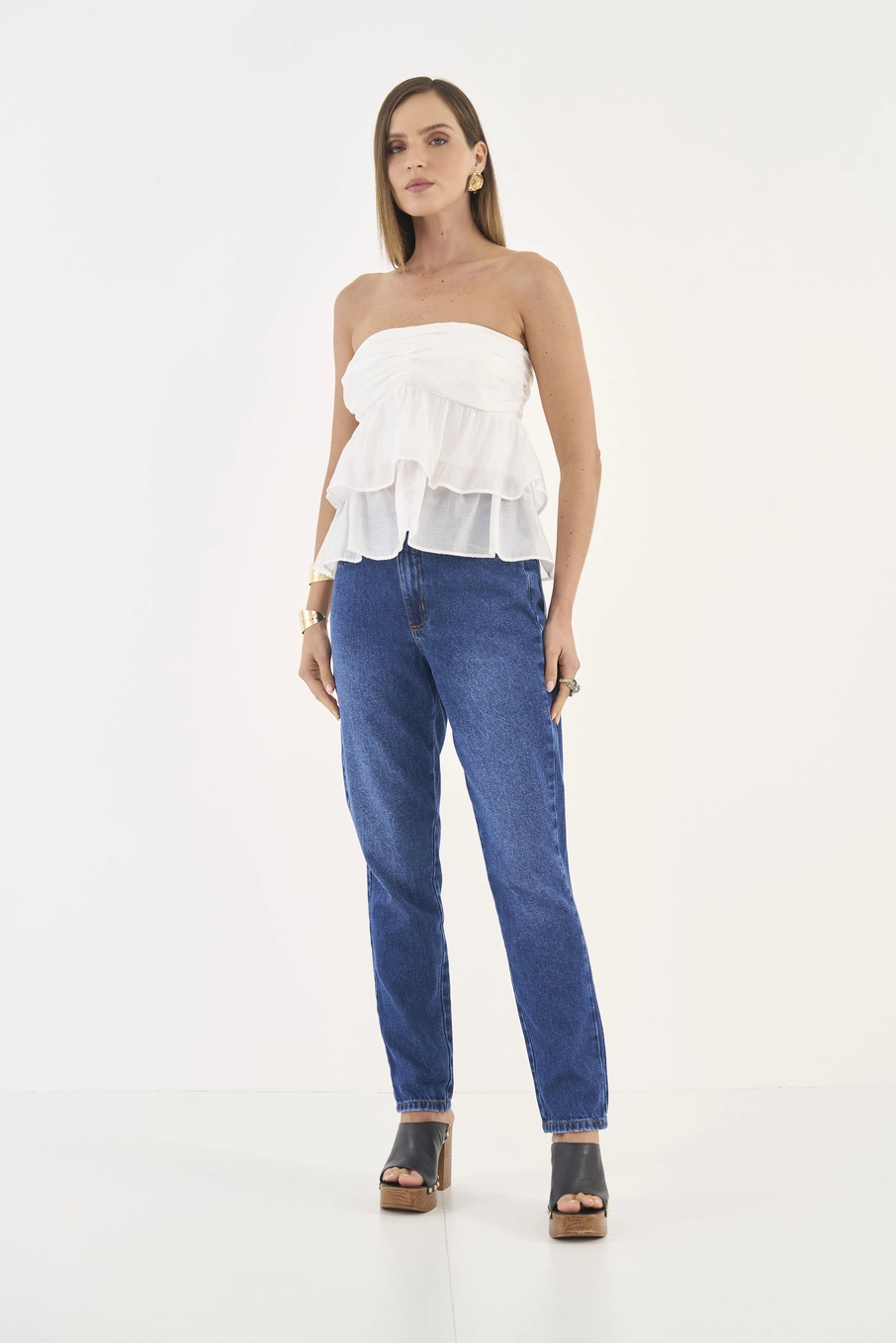 Calça Bruna Mom Jeans Índigo