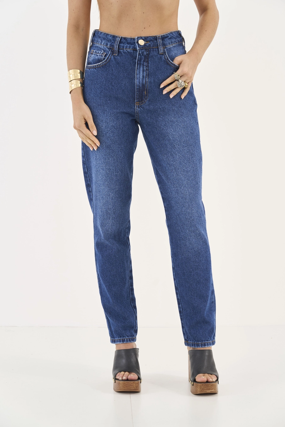 Calça Bruna Mom Jeans Índigo