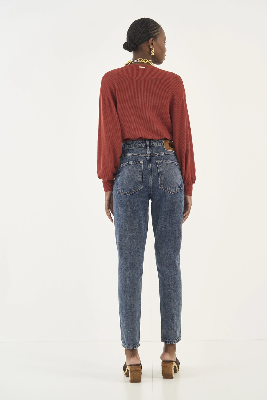 Calça Jeans Bruna Mom Índigo