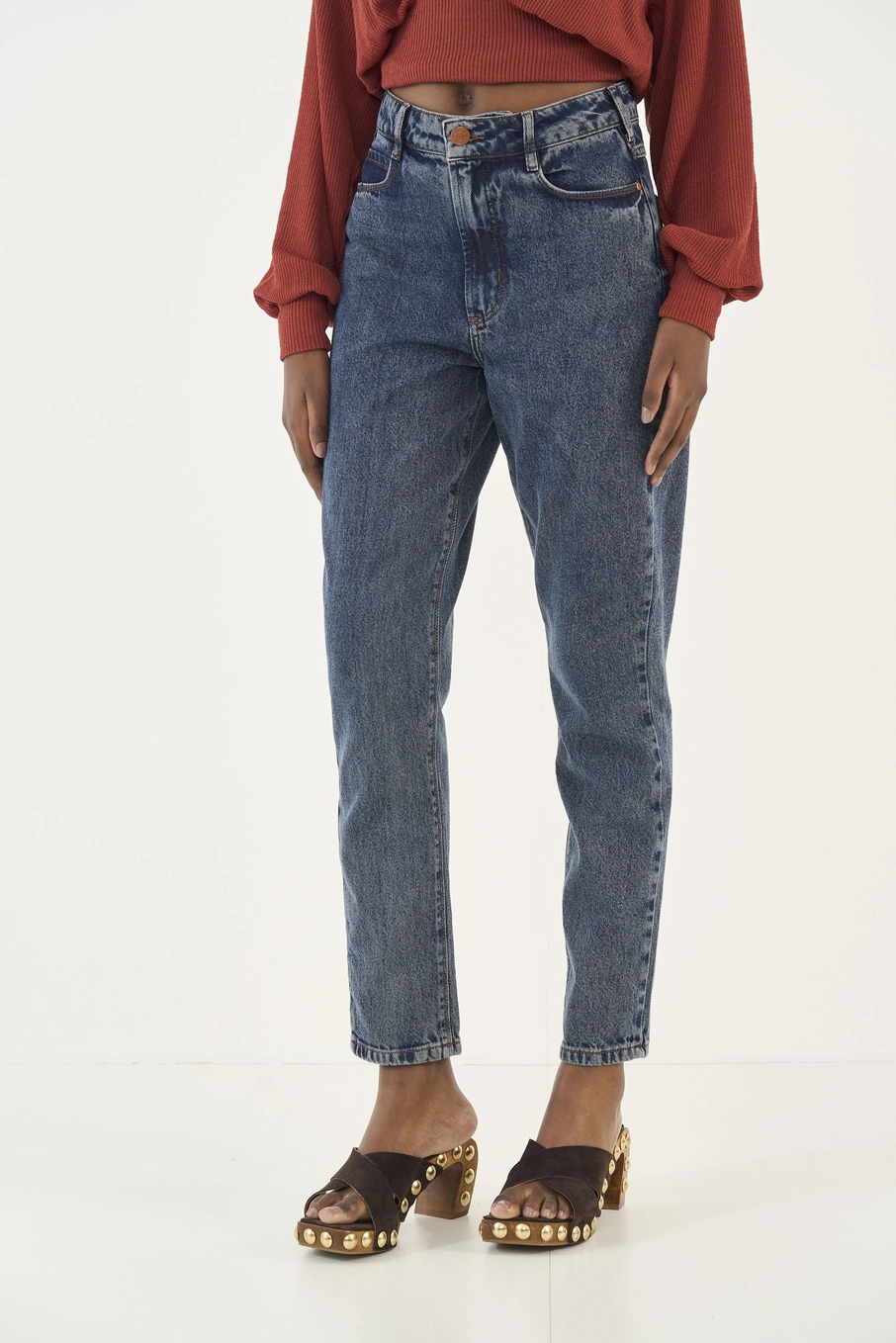 Calça Jeans Bruna Mom Índigo