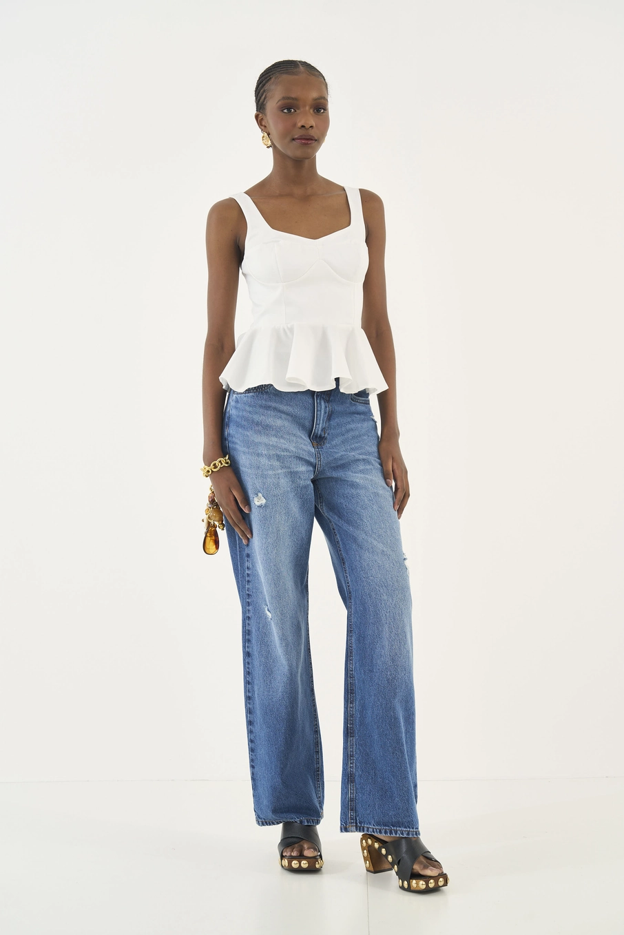 Calça Jeans Bruna Loose Índigo