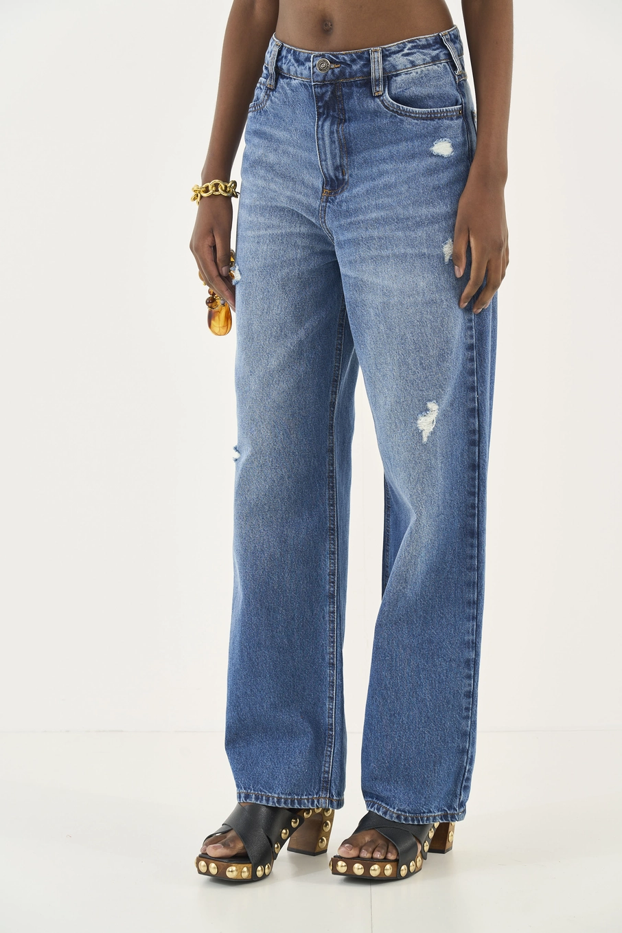 Calça Jeans Bruna Loose Índigo