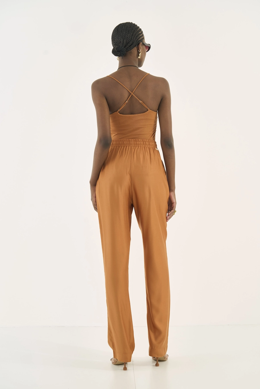 Calça Jogger Cós Elástico Bege