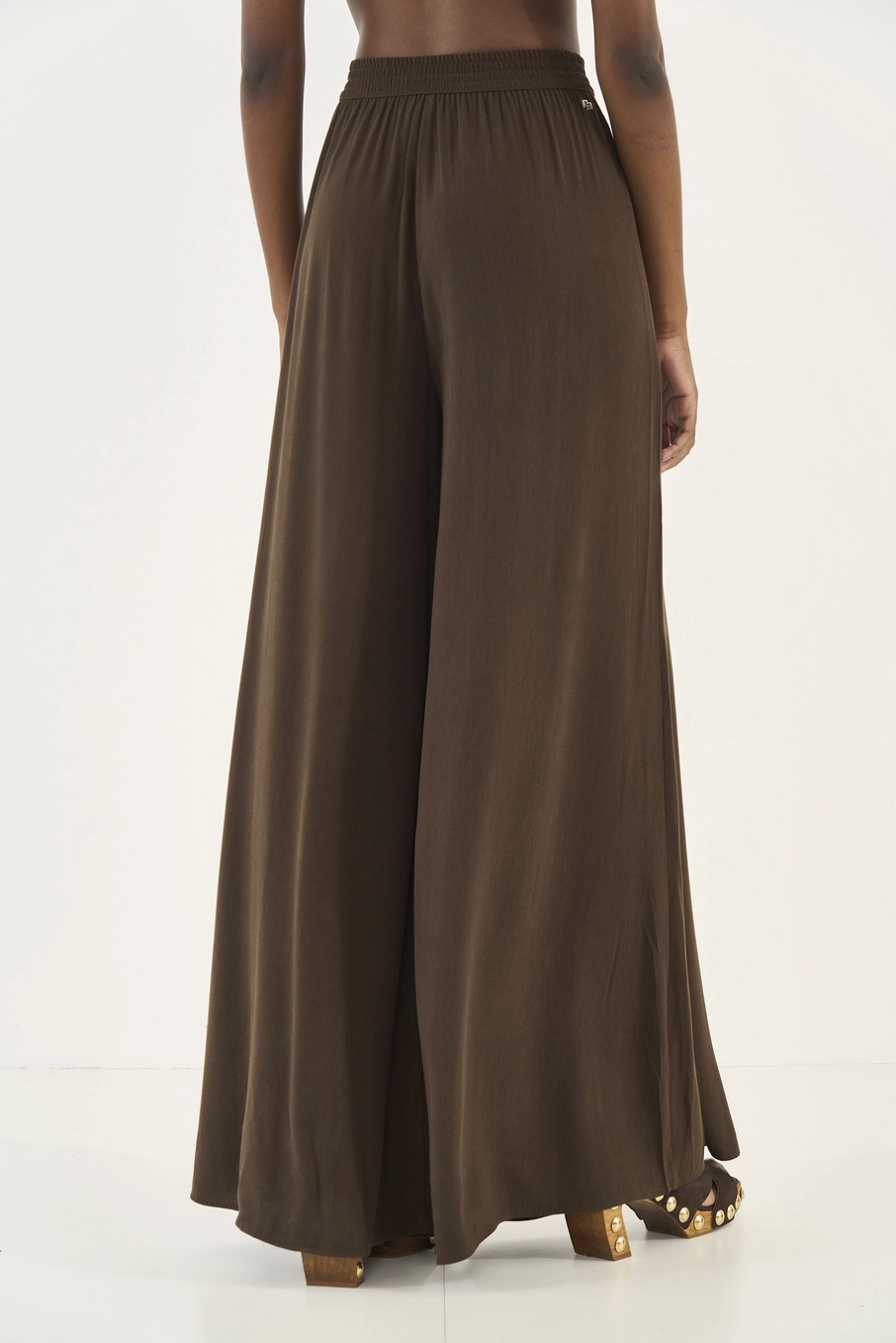 Calça Max Pantalona Marrom