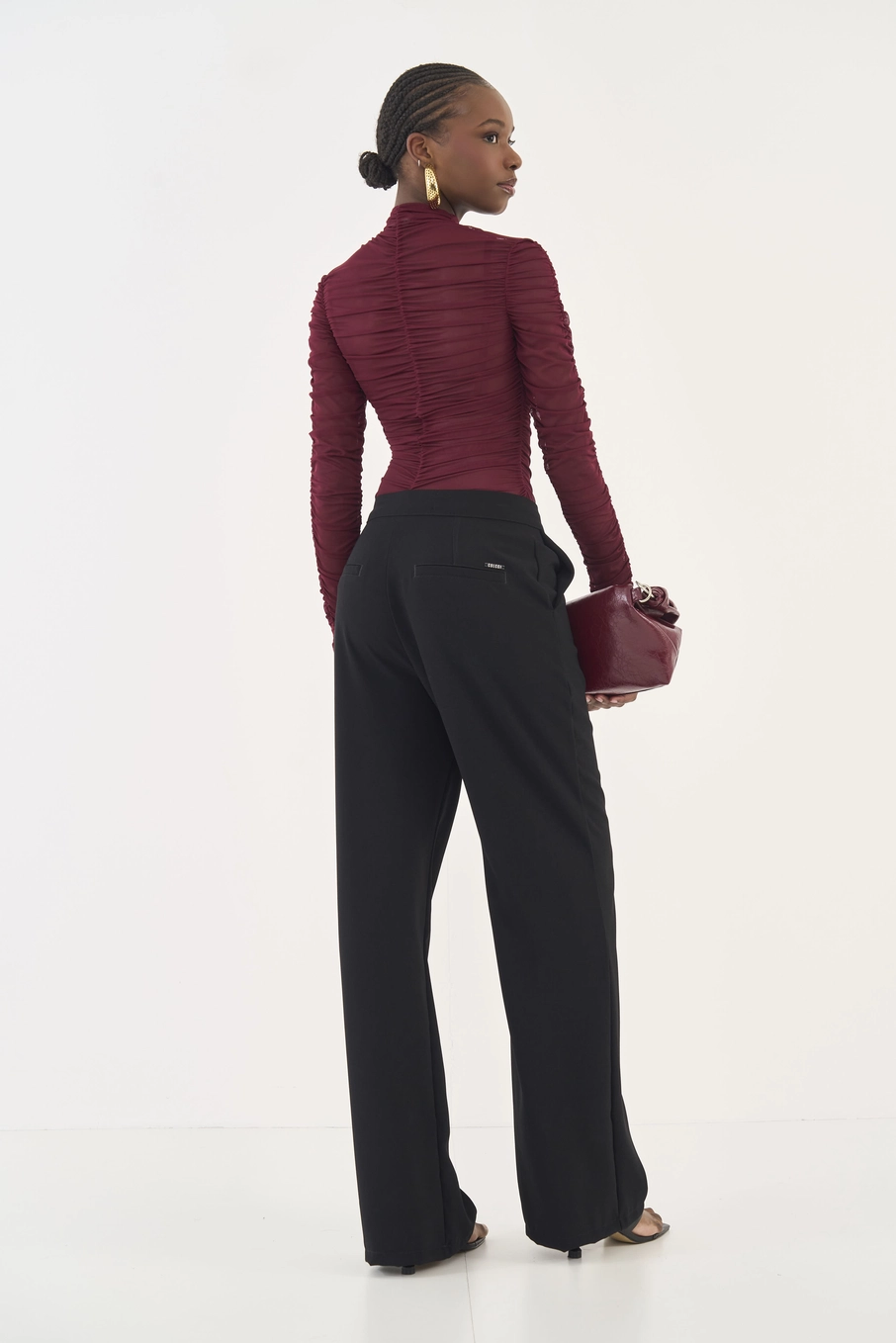 Calça Reta Alfaiataria Preto