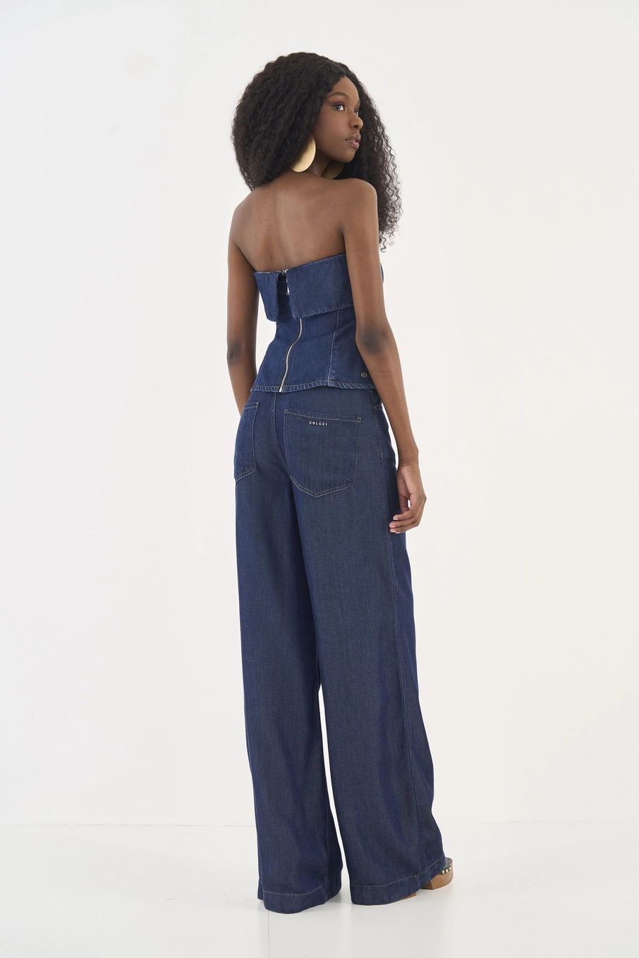 Calça Jeans Silvia Com Cinto Índigo
