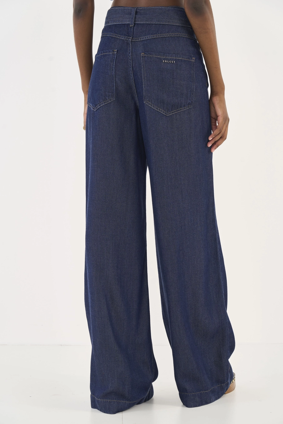 Calça Jeans Silvia Com Cinto Índigo