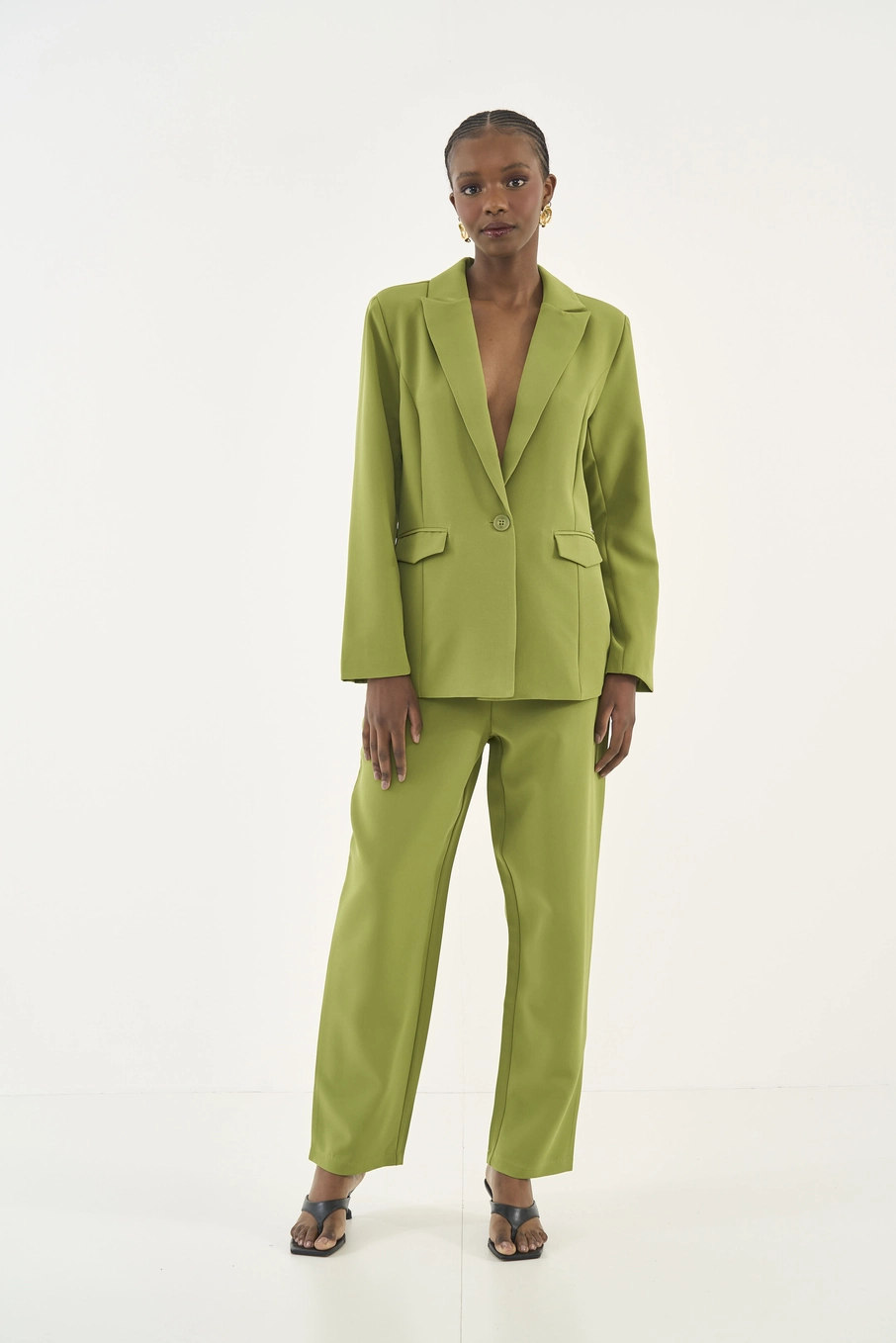 Calca Tecido Plano  Feminino Colcci Verde