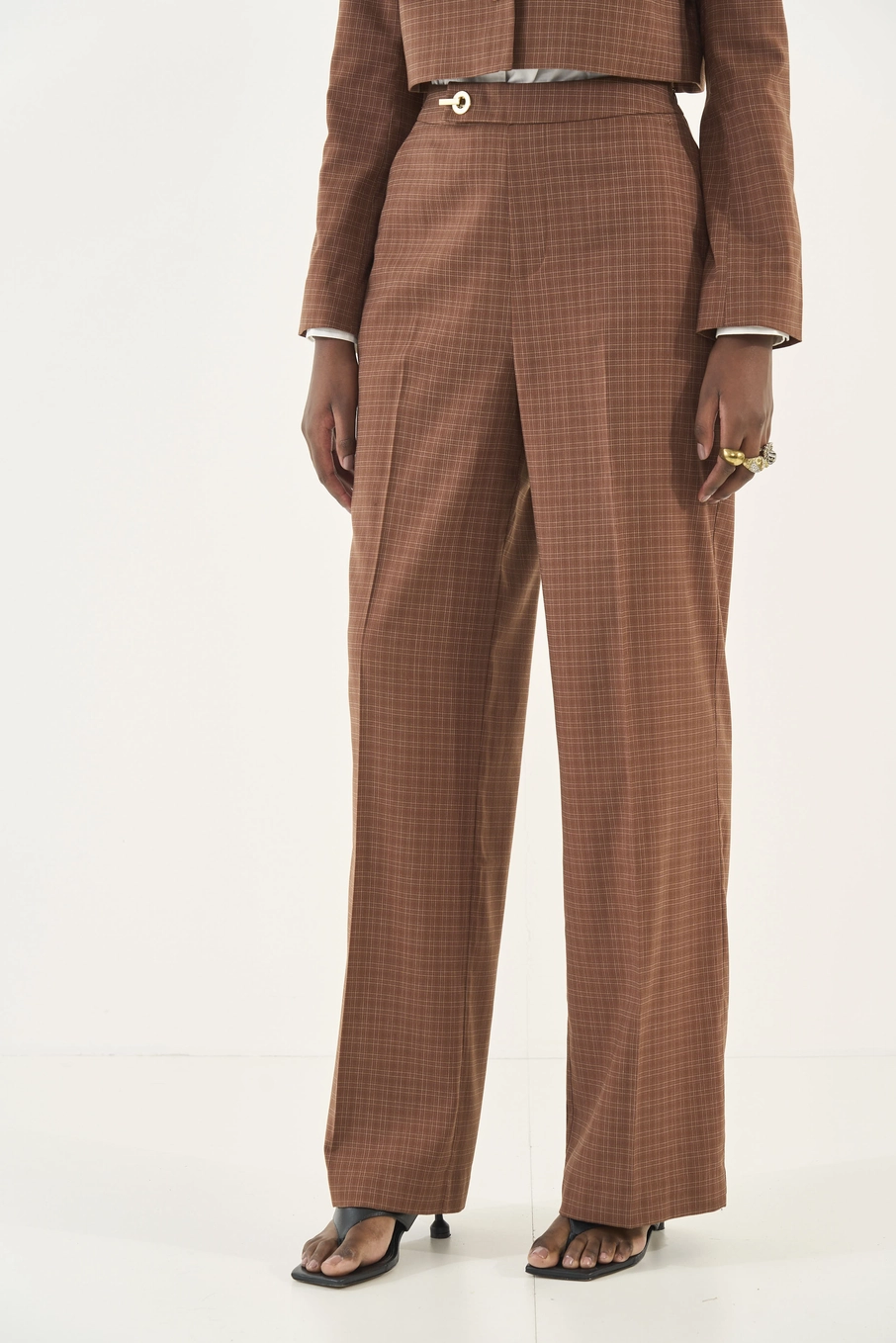 Calça Alfaiataria Estampada Reta Estampados