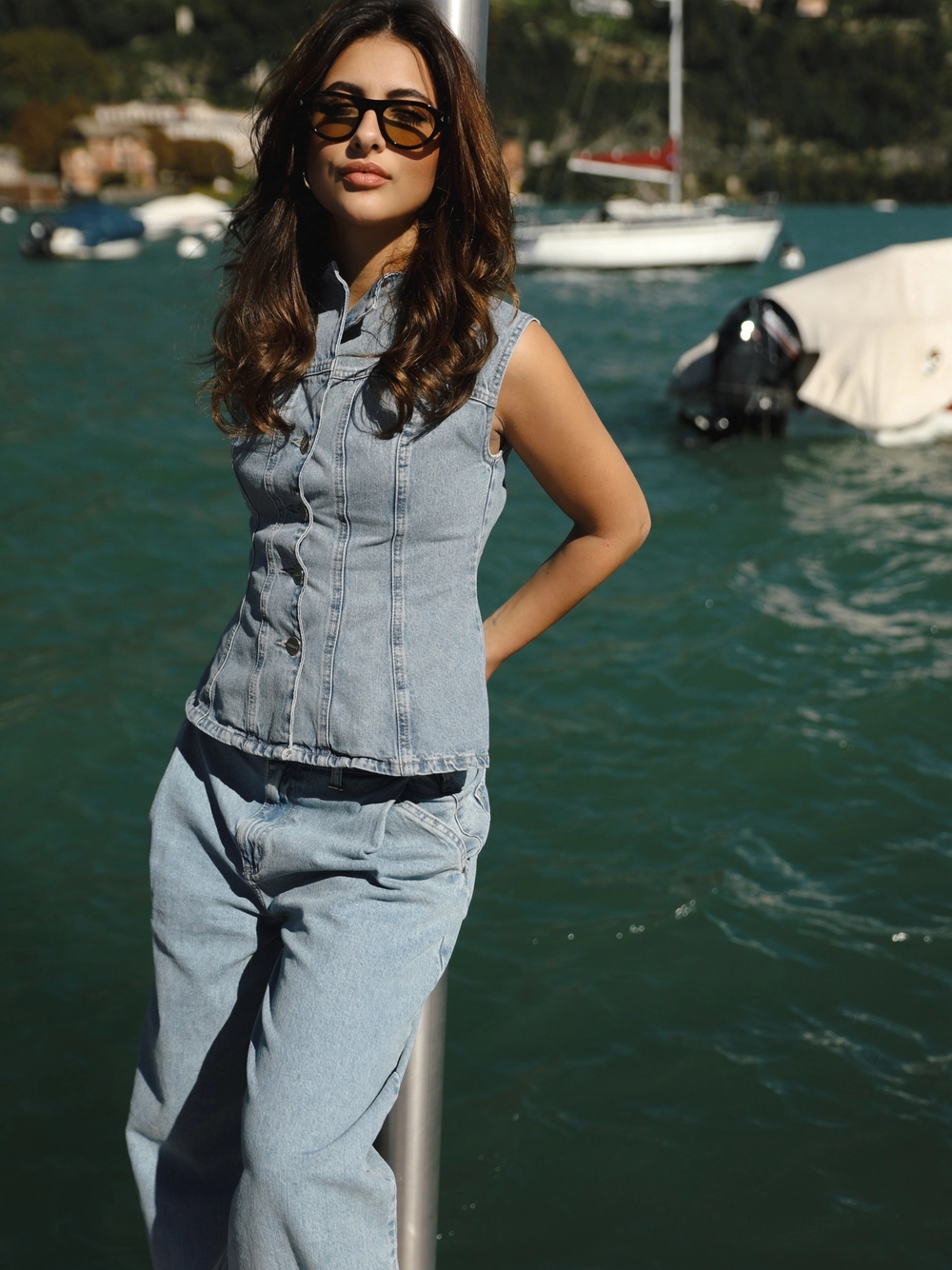 Calça Jeans Leoni Wide Leg Índigo