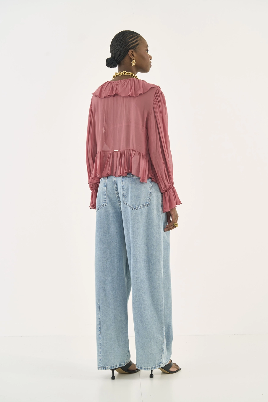 Calça Jeans Leoni Wide Leg Índigo