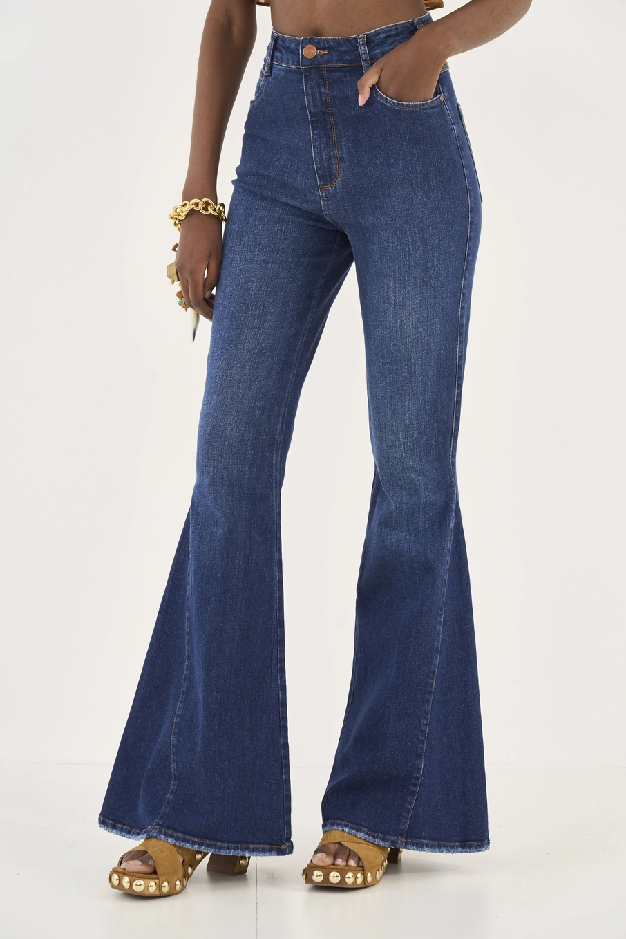 Calça Jeans Kendall Flare Índigo