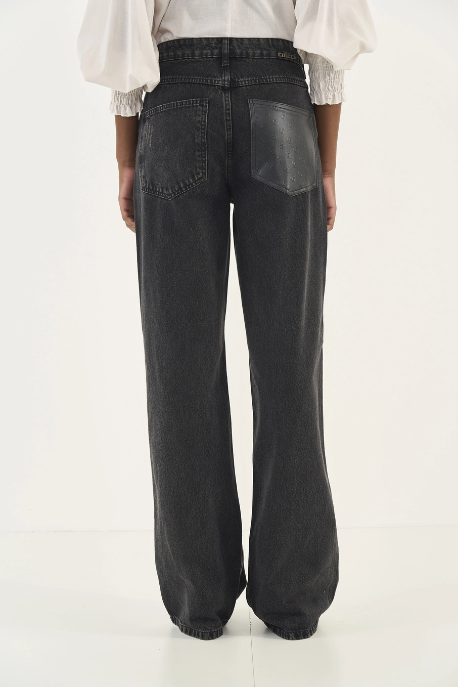 Calça Jeans Juliette Wide Leg Indigo Preto