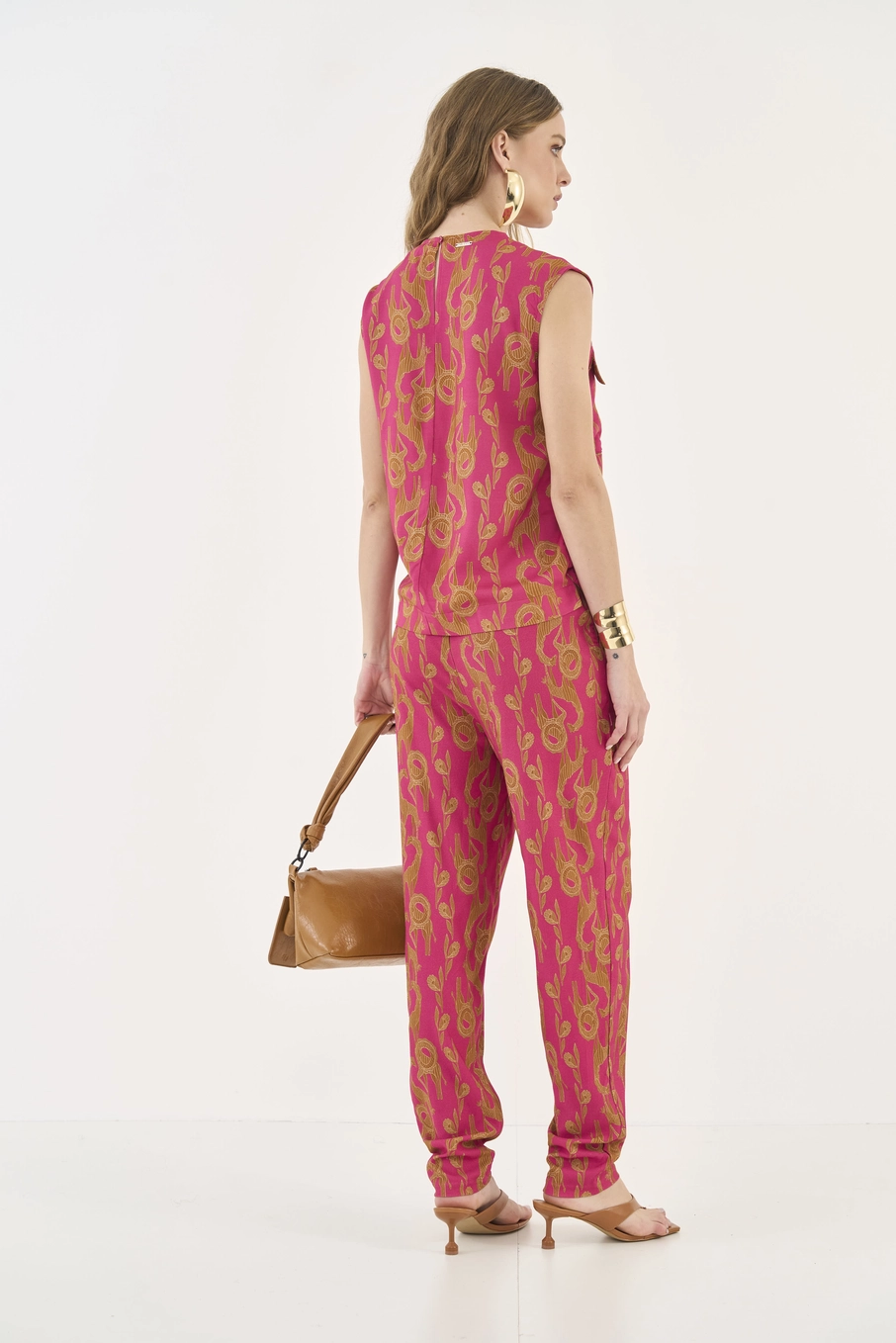 Calça Estampada Em Alfaiataria Estampados