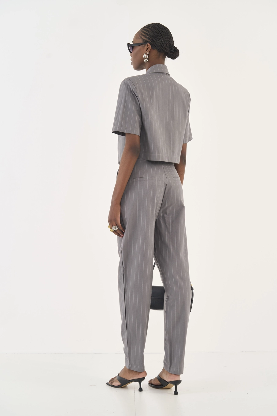 Calça Listrada Alfaiataria Estampados