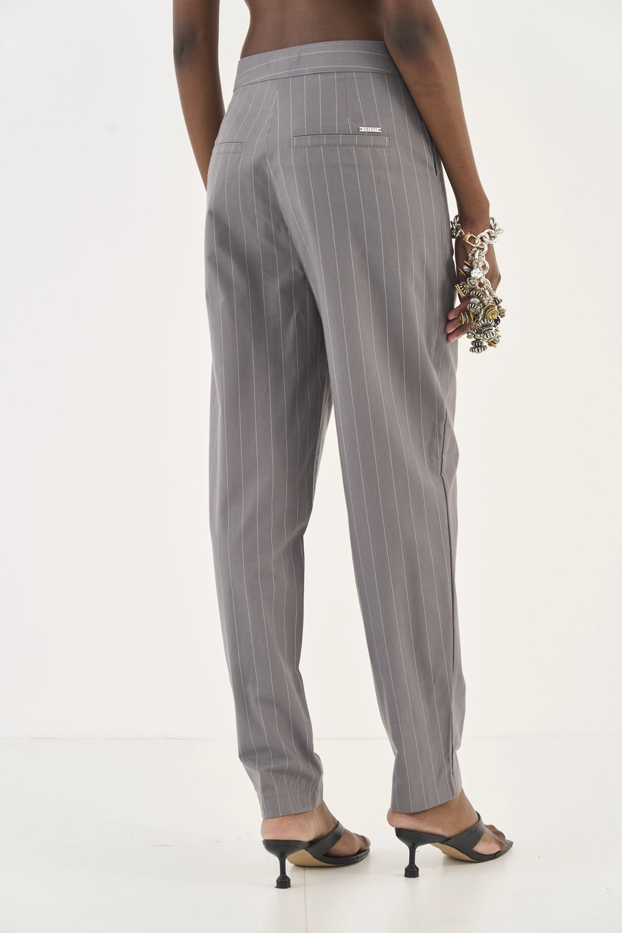 Calça Listrada Alfaiataria Estampados