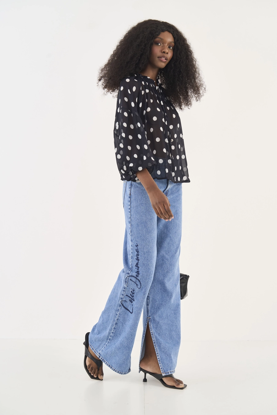 Calça Jeans Juliette Wide Leg Com Bordado | Colcci