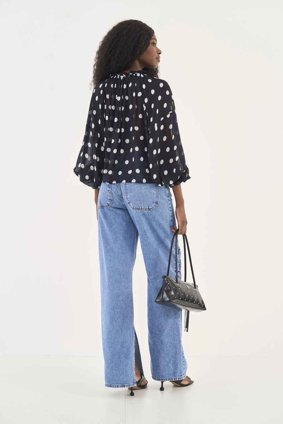 Calça Jeans Juliette Wide Leg Com Bordado Índigo
