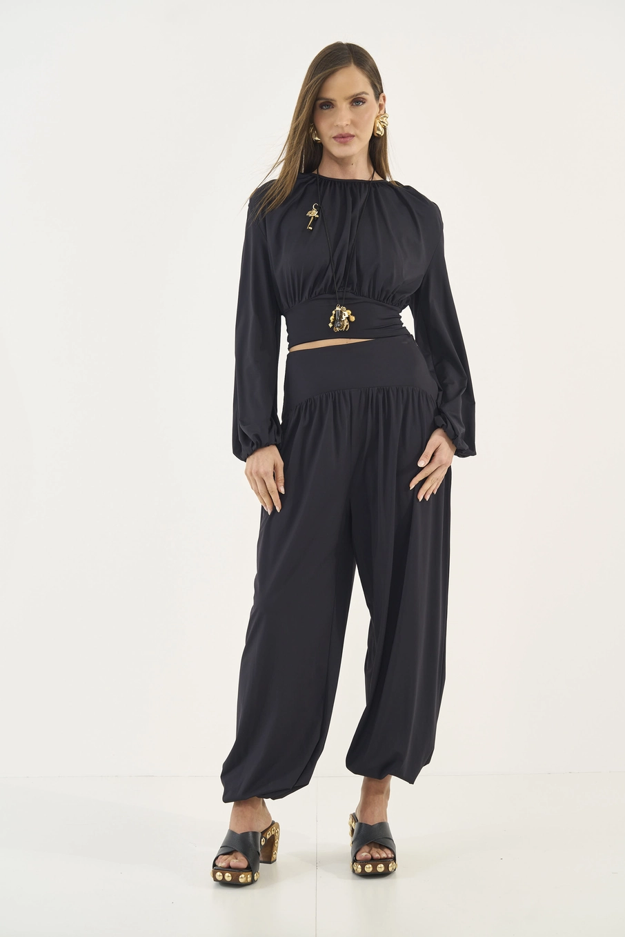 Calça Jogger Cintura Alta Preto