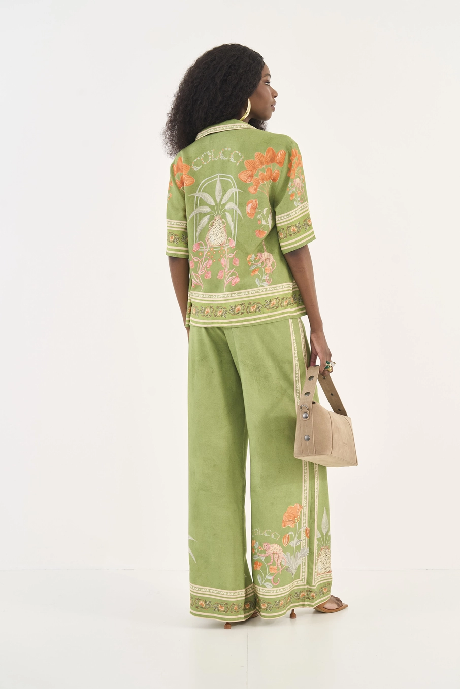 Calça Pantalona Estampada Estampados