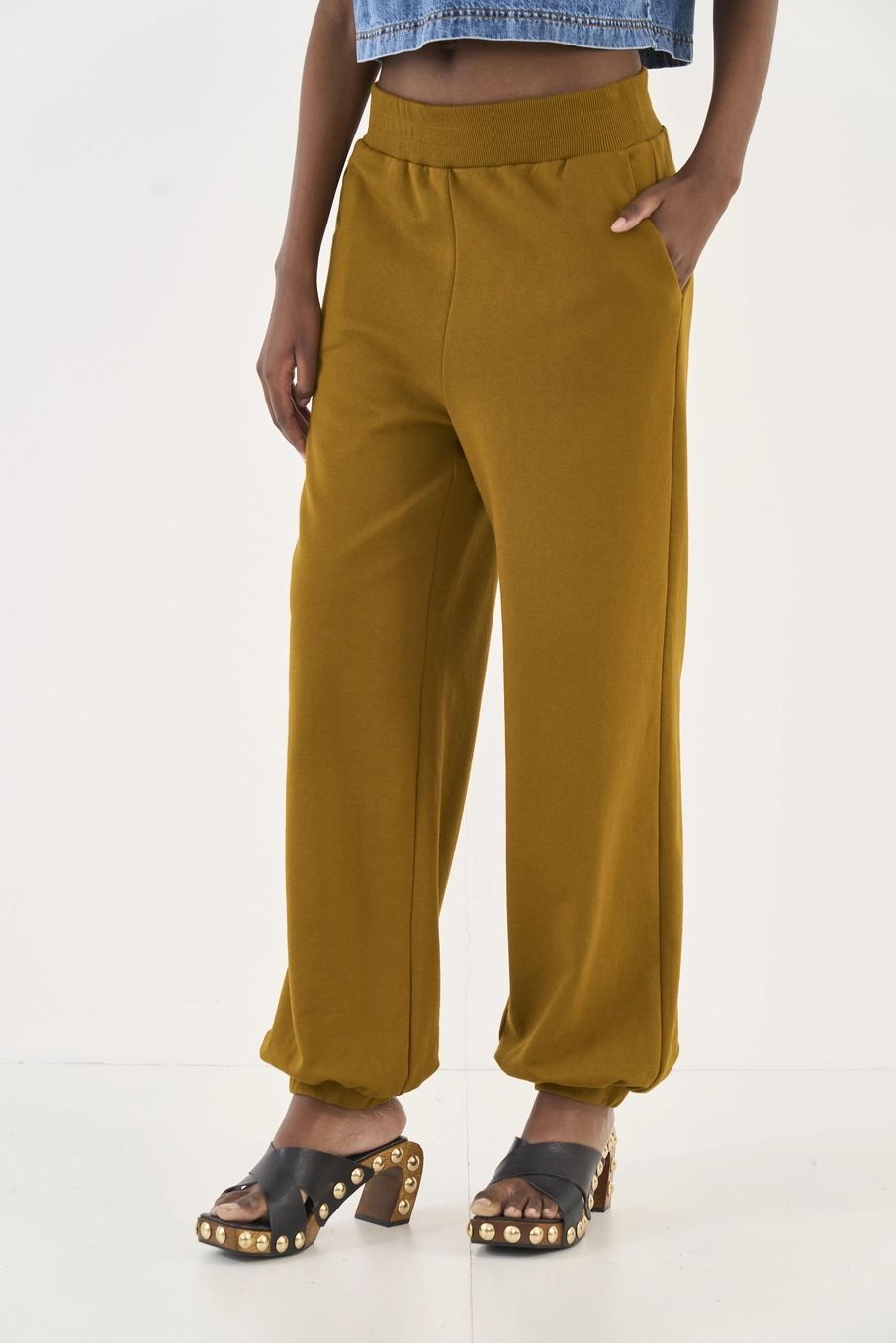 Calça Moletom Comfort Marrom